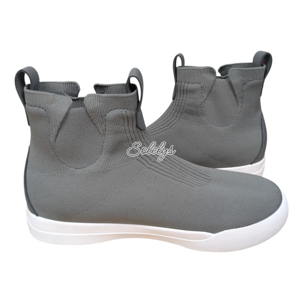 Vessi Weekend Chelsea Concrete Grey White Waterproof Dyma-Tex Knit Boot Womens 9